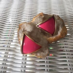 Retro Hot Pink Earrings Vintage Jewelry Costume